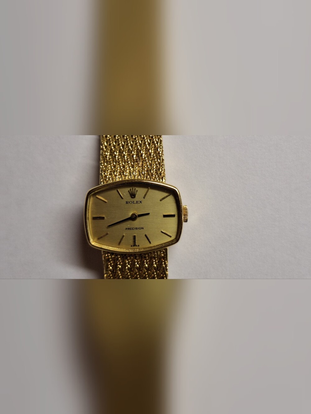 VINTAGE~ROLEX~LADIES DRESS WATCH~PRECISION~SOLID 18K YELLOW GOLD~GREAT CONDITION - Picture 11 of 16
